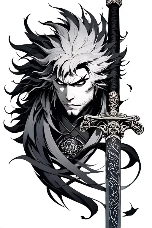 Rengoku sword tattoo design idea