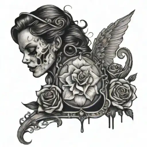 Something that describes the suffering of an abortion and the phrase "Just wanna let this story die. And I'll be alright tattoo design idea