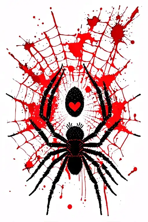 punk rock loneliness no love hate love web spider tattoo design idea