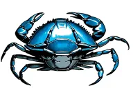 Blue Crab firefighter helmet tattoo design idea