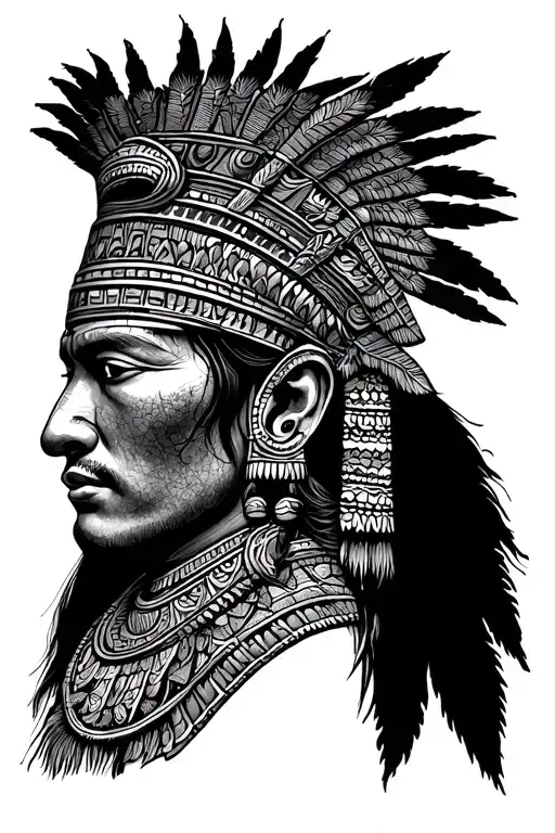 Mayan warrior tattoo design idea