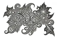 Arabic words tattoo design idea