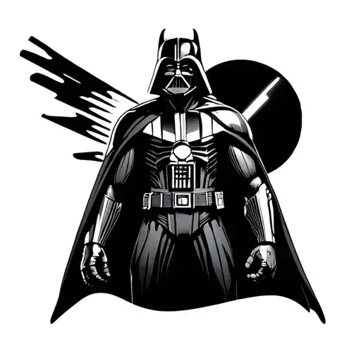 Leg sleeve with darth vader, the death star, thanos, vegeta, venom, deadpool, the joker, batman, the punisher, the hulk, tattoo design idea