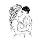 Mama and son tattoo design idea