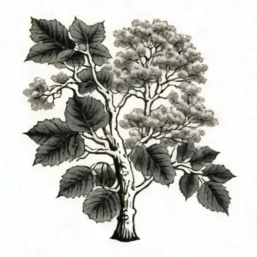 aspen tree tattoo design idea