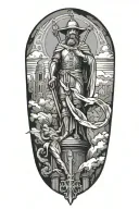 sangrada familia, saint George's fountain, saradana, St. George's cross tattoo design idea