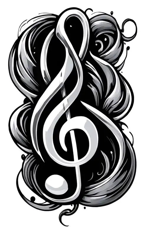 Treble Clef Bass Clef tattoo design idea