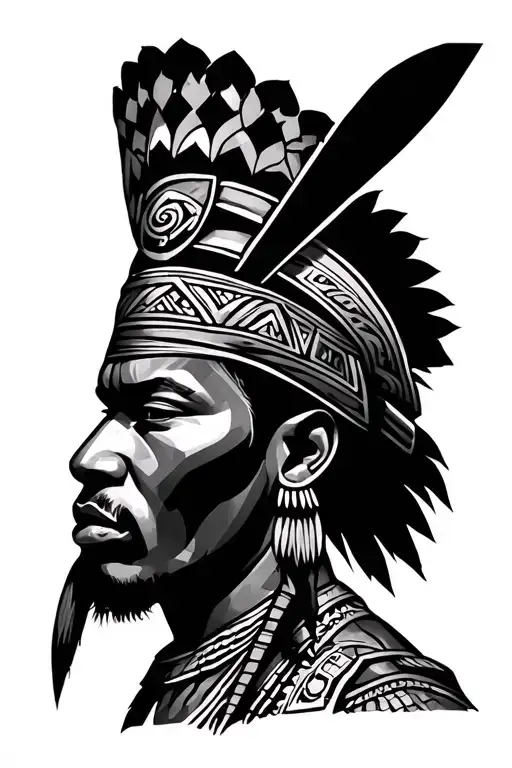 African tribal warrior tattoo design inspired tattoo design idea