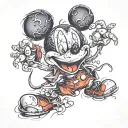 zombie Mickey Mouse tattoo design idea