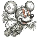 zombie Mickey Mouse tattoo design idea
