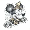 zombie Mickey Mouse tattoo design idea