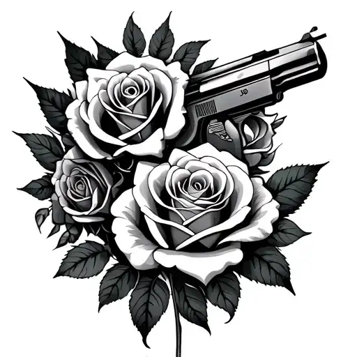 Kayla Virgo  Loves Ladjuan Sagittarius family roses guns loyalty tattoo design idea