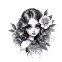 Doll tattoo design idea