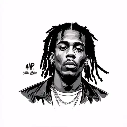 asap rocky tattoo design idea