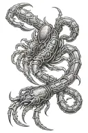 scorpion surround by November 8th 2006 Roman numerals tattoo design idea