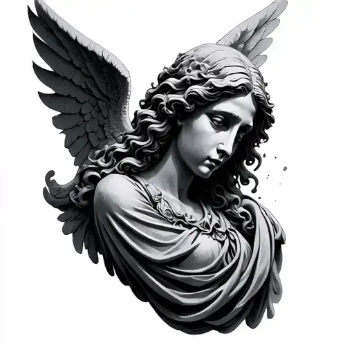 Weeping Angel tattoo design idea