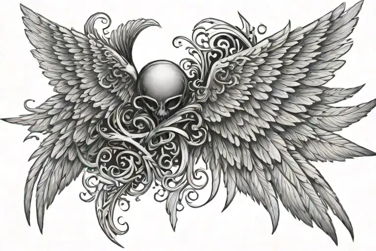 space angel wing full back tattoo tattoo design idea