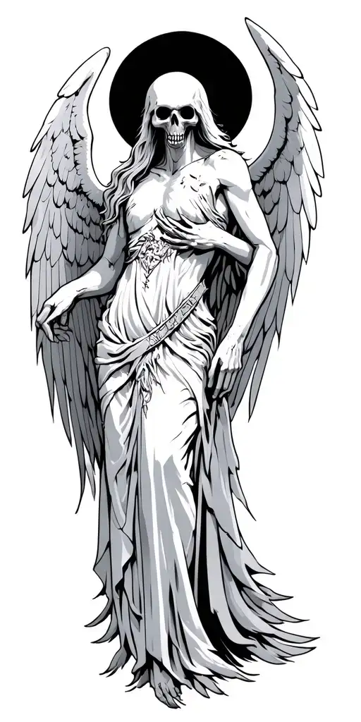azrael angel of death tattoo design idea
