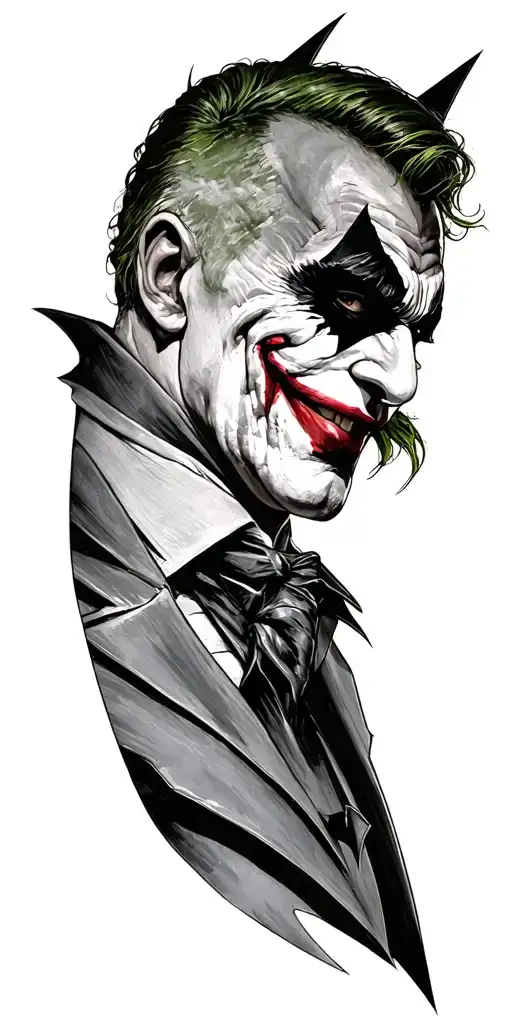 Batman,joker tattoo design idea