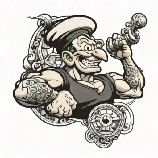 Original Popeye for the arm tattoo design idea
