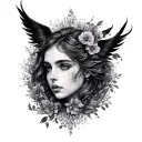 in a dream deep seeing air believing high on life up where they roam  tattoo design idea