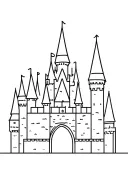 disney castle tattoo design idea