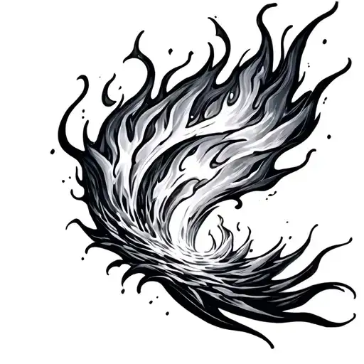 Fire and Water tattoo  tattoo design idea