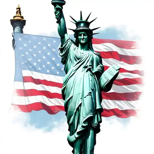 uncle sam carrying lady liberty limp in his arms tattoo design idea