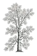 realistic aspen tree tattoo design idea
