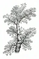 realistic aspen tree tattoo design idea