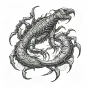 scorpion astral tattoo design idea
