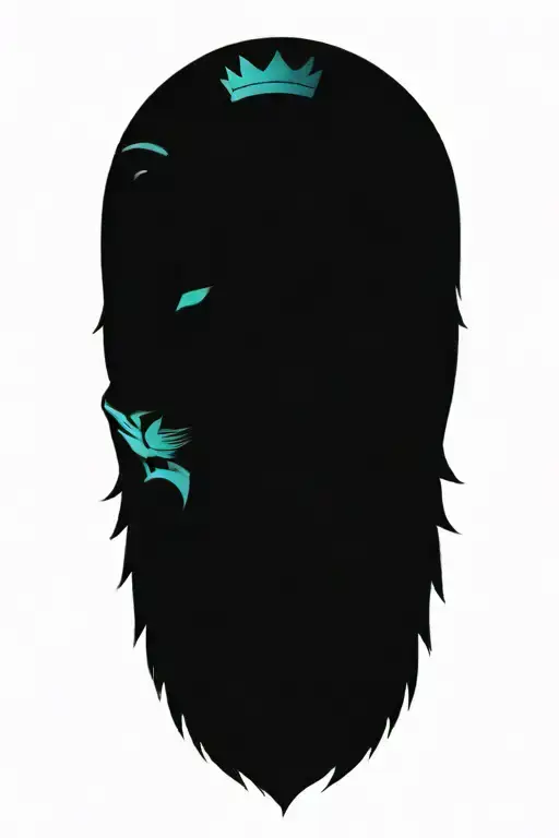 crowned lion roaring fiercely turquoise white black grey tattoo design idea