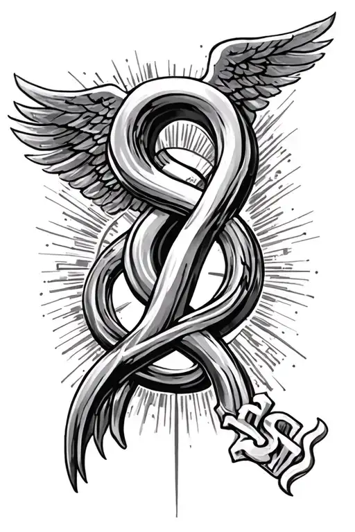 Led Zeppelin and autism infinity symbol tattoo design idea