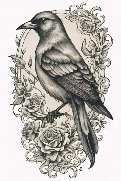 witchy bird tattoo design tattoo design idea