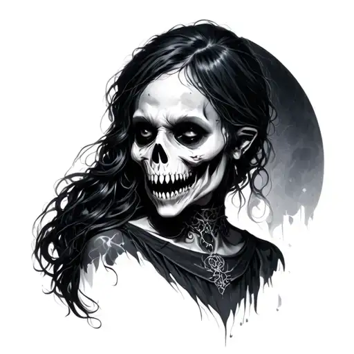 Dark Creepy tattoo design idea