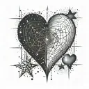 star chart heart tattoo design idea