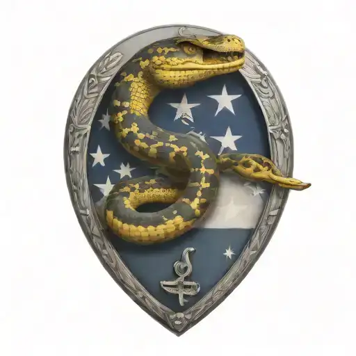 gadsden flag pistols instead of snake tattoo design idea