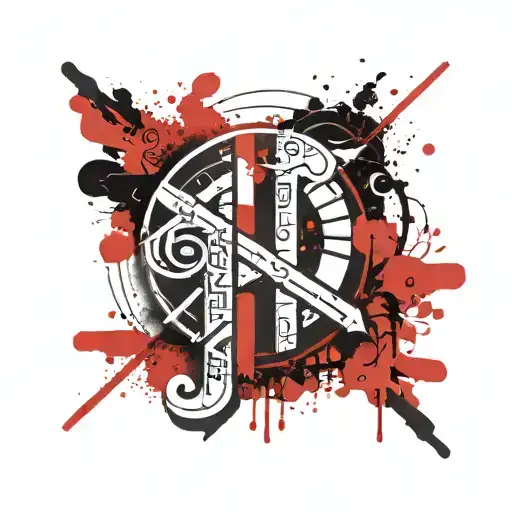 The tatoo has 2 things to be combined: balance and the spartan symbol of Greek letter "Lamda" which is like an upside V tattoo design idea