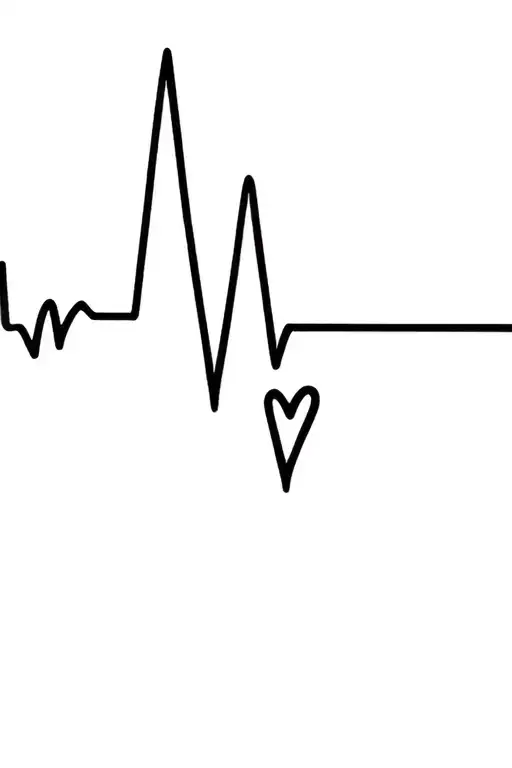 heartbeat with name Joker in heartbeat tattoo design idea