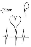 heartbeat with name Joker in heartbeat tattoo design idea