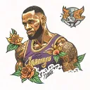 Lebron James tattoo design idea