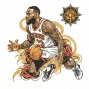 Lebron James tattoo design idea