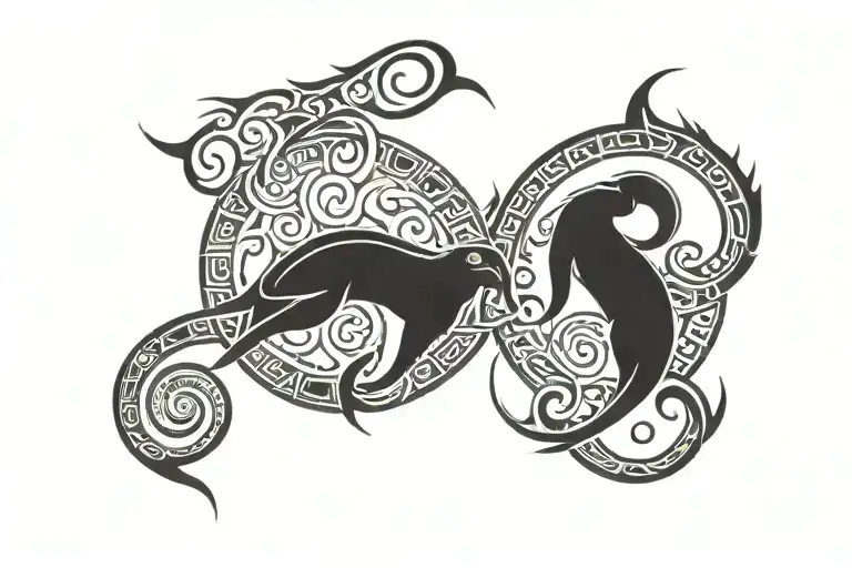 gemini zodiac sign tattoo design idea