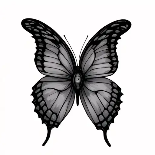 Butterfly Semicolon tattoo design idea