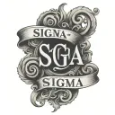 sigma text tattoo design idea