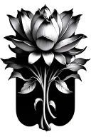 gothic flowers blooming lotus flower tattoo design idea
