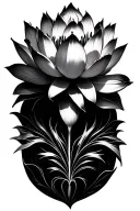gothic flowers blooming lotus flower tattoo design idea