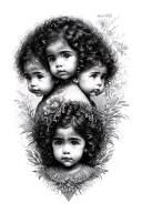 THREE CHILDREN GERARDO BORN OCTOBER 2020 ANTONIO BORN APRIL 2022 AND ADELINA BORN APRIL 2024 tattoo design idea