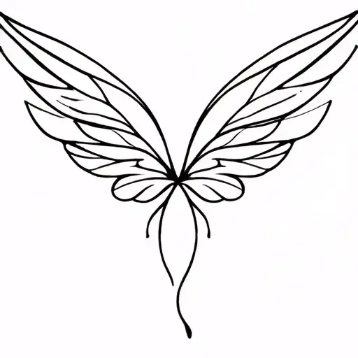 fairy wings tattoo design idea