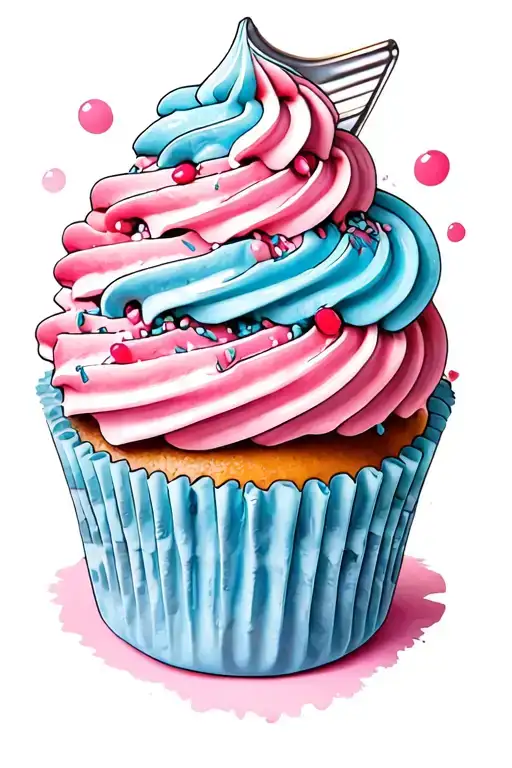 cupcakes frosting sleeve pipping tattoo design idea